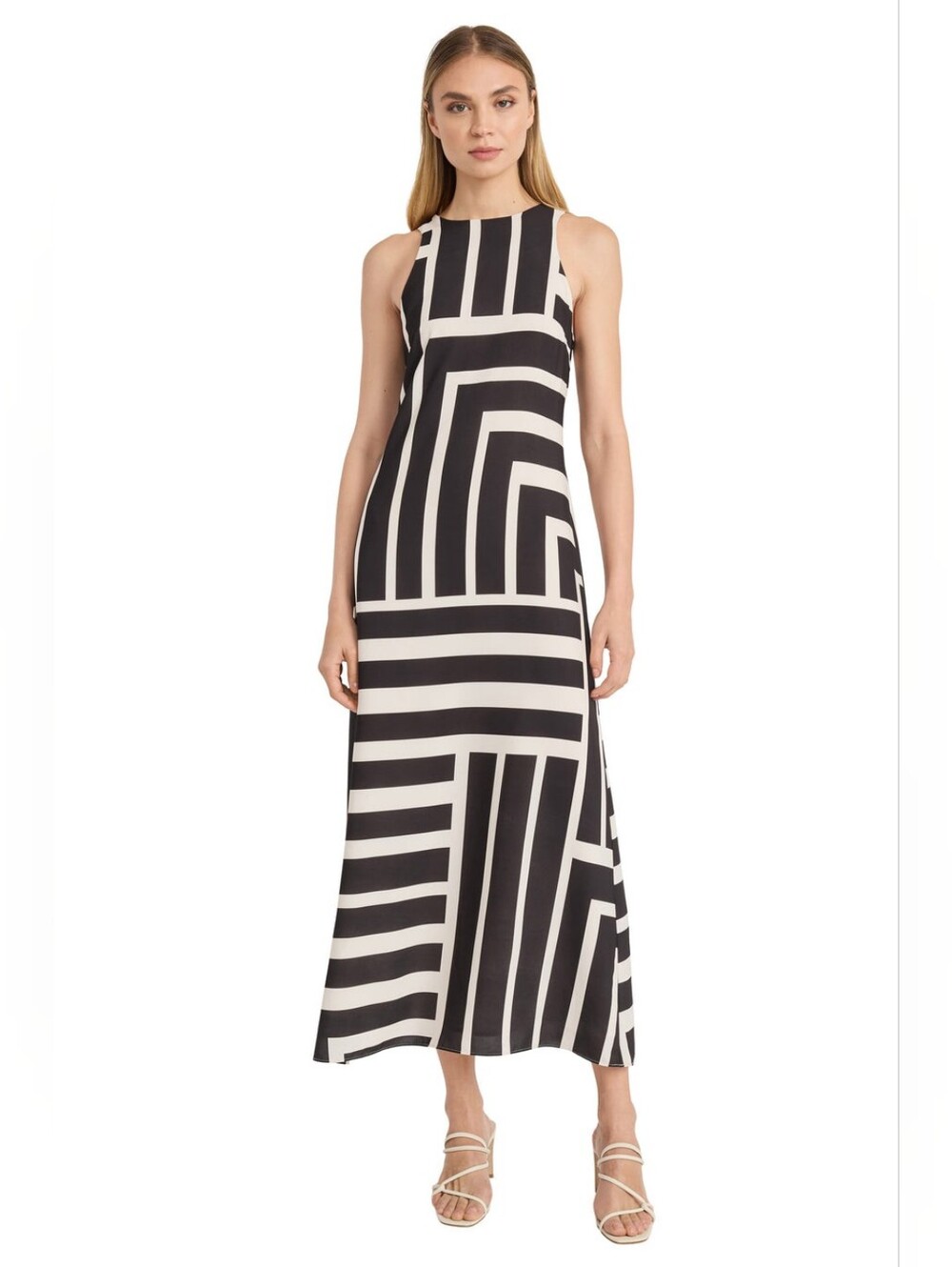 Maggy London Quincy halter Midi Shift Maxi Dress Size 10